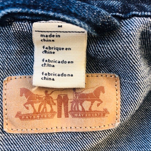 LEVI'S ORIGINAL TRUCKER JACKET DARK WASH MEDIUM - Picture 5 of 5